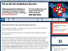Tablet Screenshot of pettothevet.net
